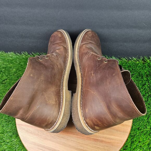 Clarks Originals Brown Leather Desert Boots Crepe Sole  display picture 1
